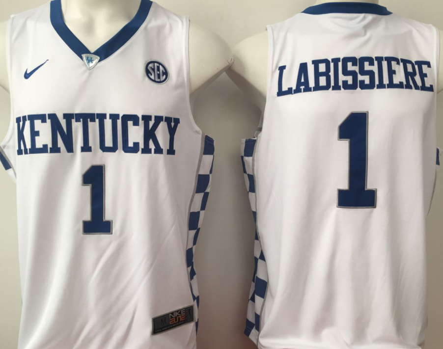 NCAA Men 2017 Kentucky Wildcats White 1 Labissiere